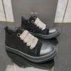 Ricks shoes black suede nubuck casual shoes All-black low-top thick shoelaces. The first layer of cowhide is dirt-resistant. 1