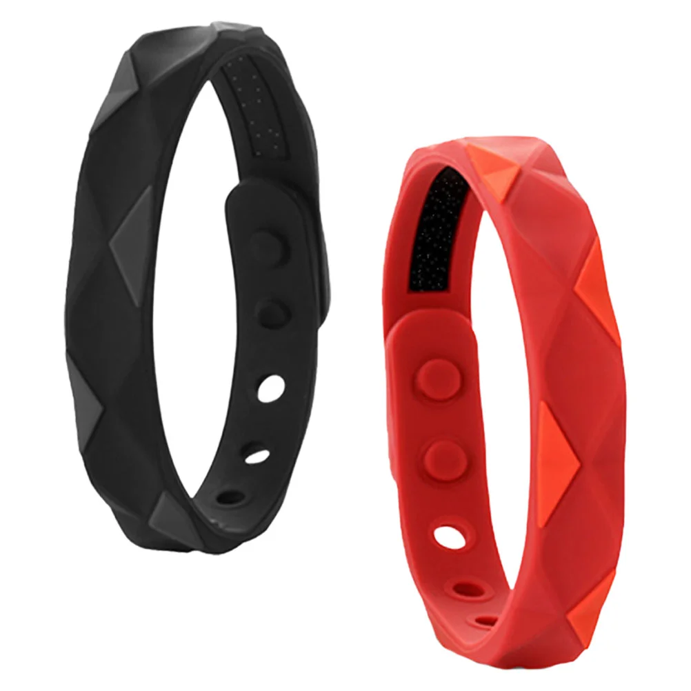 

2 Pcs Anti-static Bracelet Bandejas Decorativas Para Fiestas Silicone Exercise Wristband Fitness Tracker Silica Gel Strap
