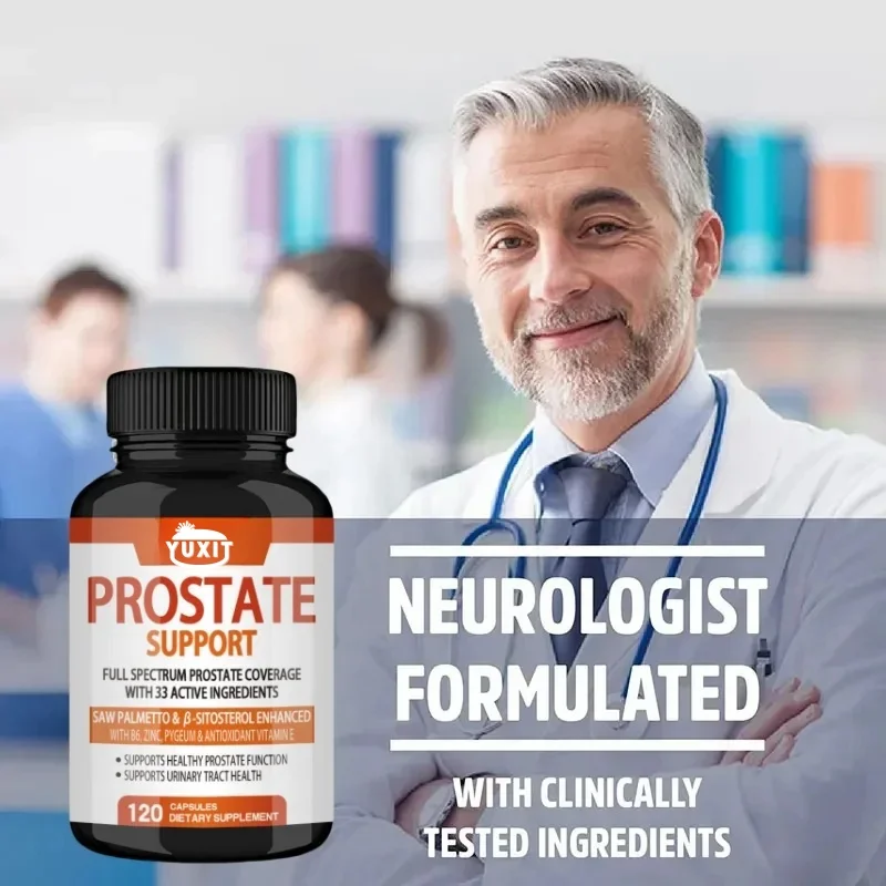 YUXIT Premium Saw Palmetto Supplement Antioxidant Vitamins Prostate Support Urinary