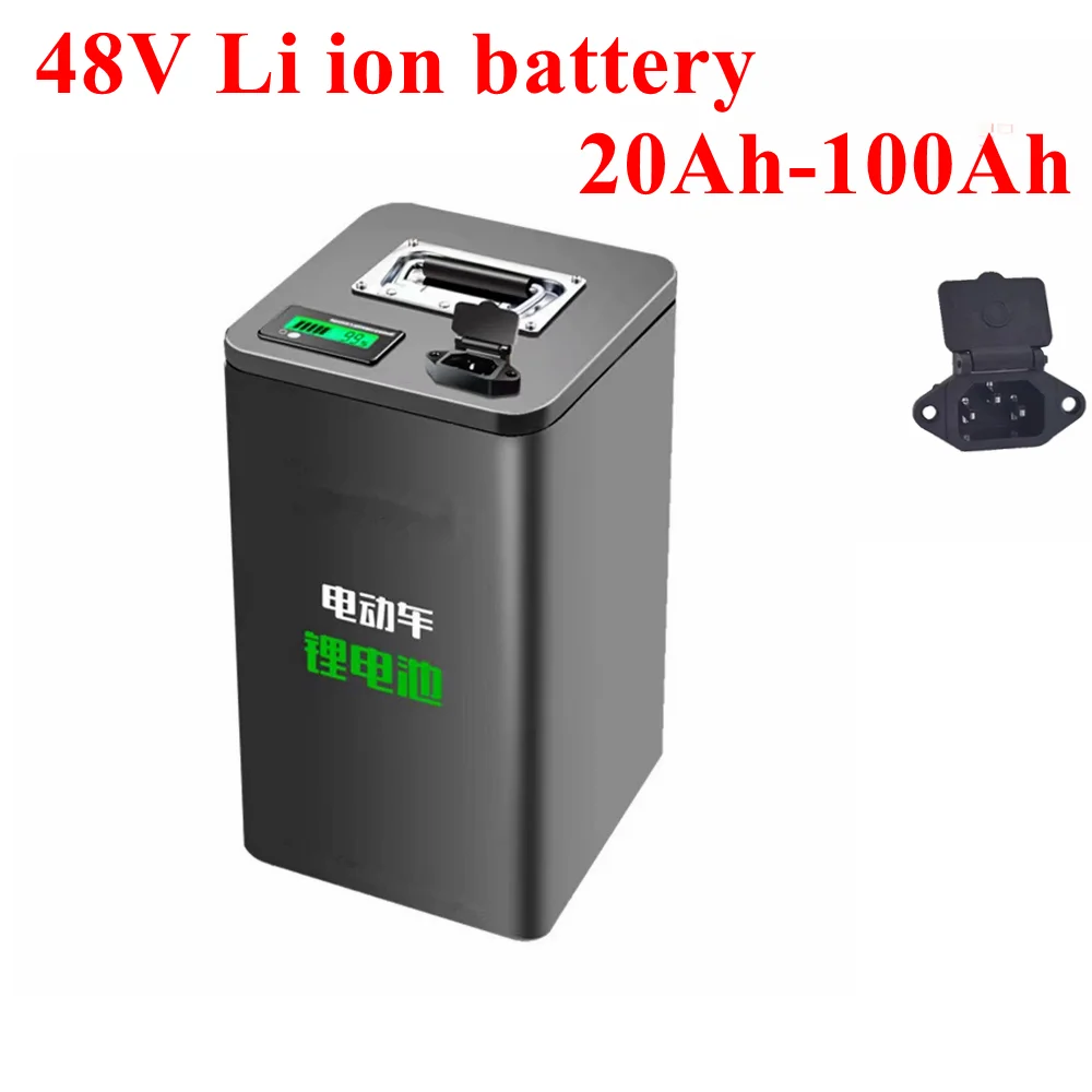 Bateria Ebike 48V 100Ah 60Ah 80Ah Batteria Ricaricabile Agli Ioni Di Litio 13S Per Risciò Elettrici Moto Scooter Triciclo