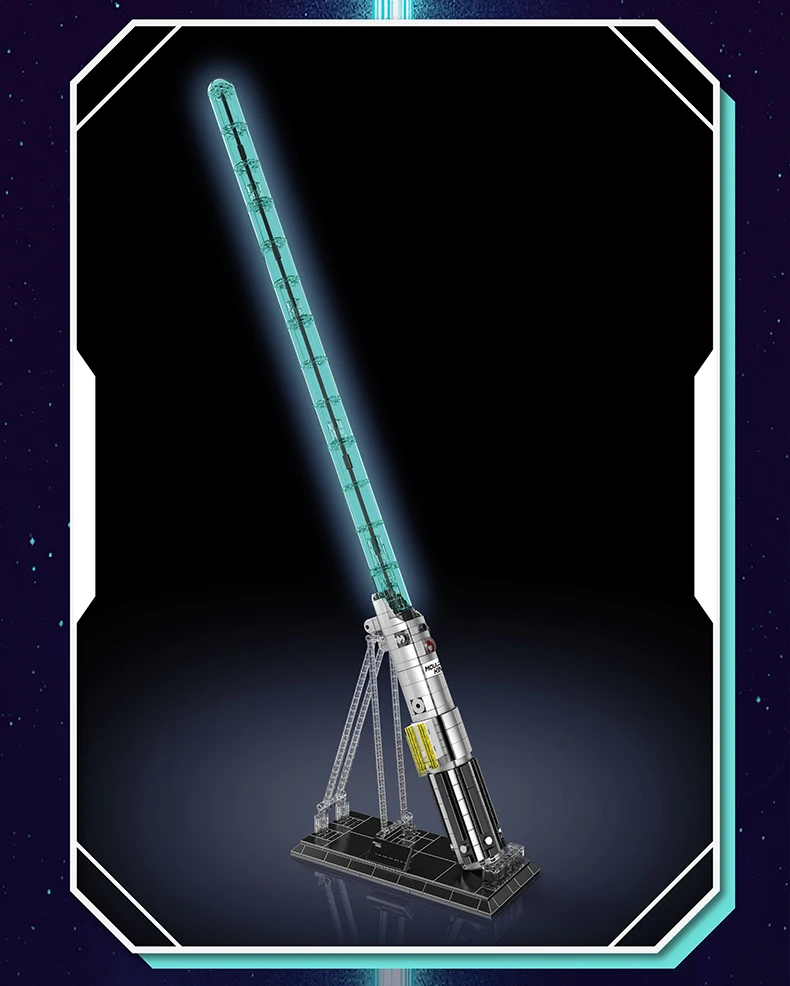 Mould King Lightsaber Building Block The Darksaber with Led