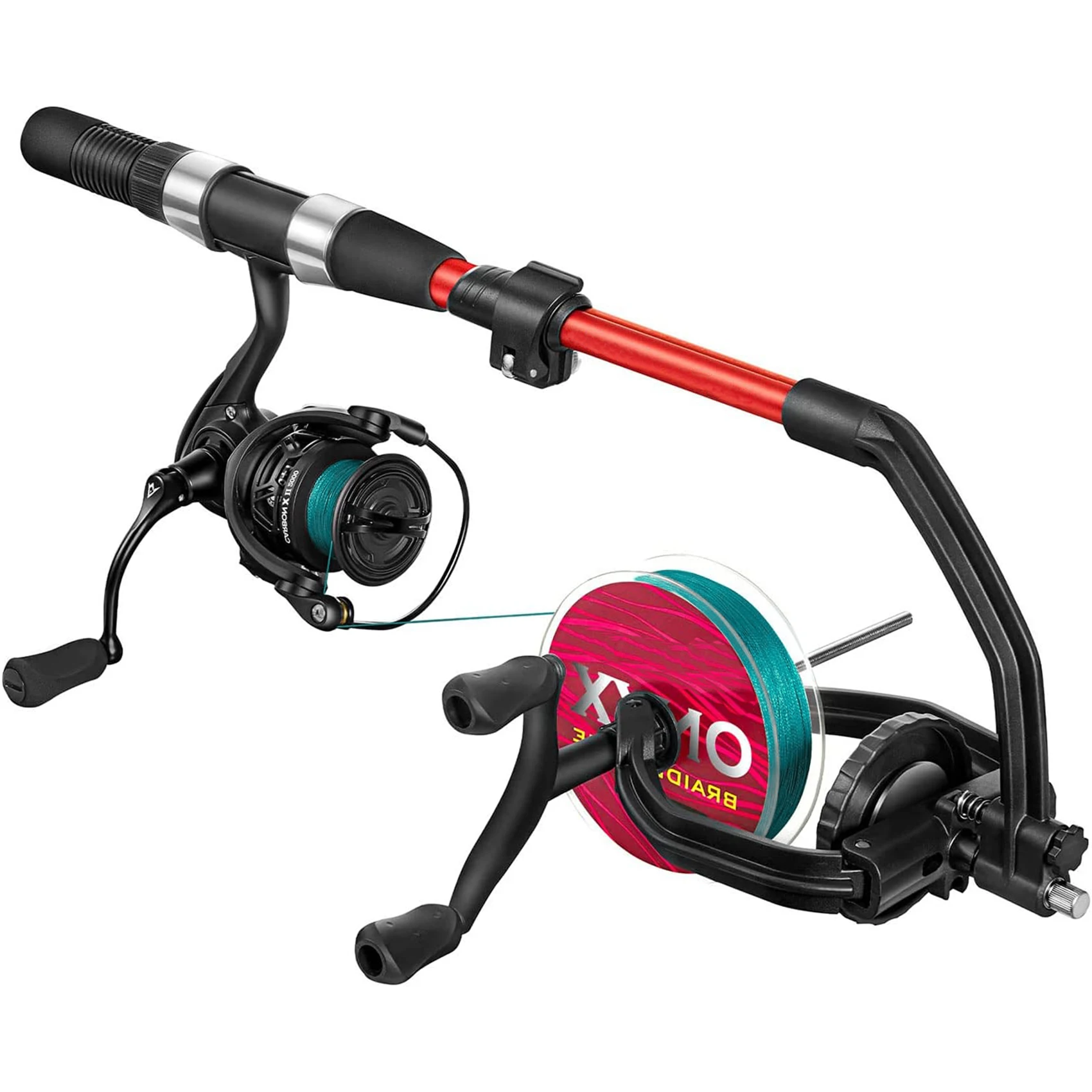 Enrouleur de ligne de pêche portable pour canne à pêche - Clip de maintien solide - 40 pièces