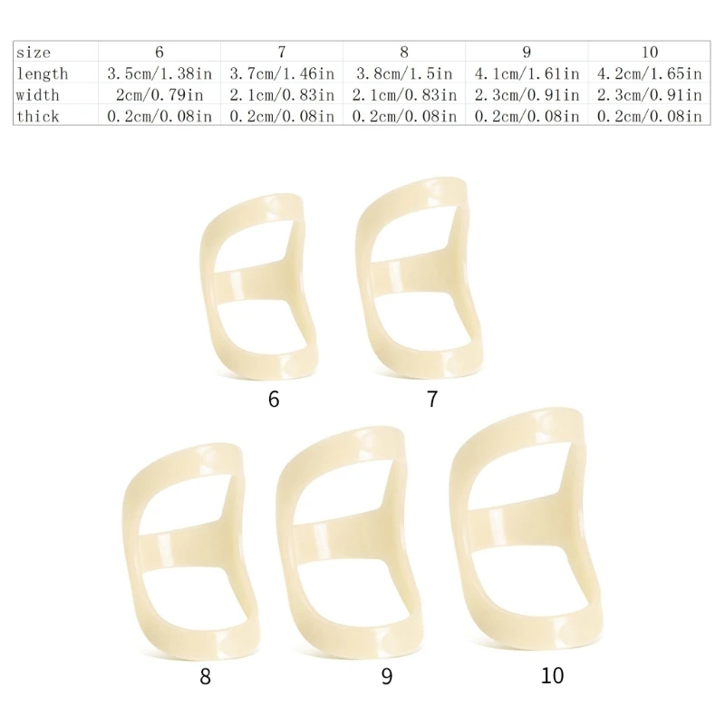 Oval Finger Splints 5Pcs Finger Support Brace for Thumb Index Middles