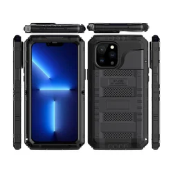 Heavy Duty Armor Metal Case with Military Protection and IP68 Waterproof Rating - iPhone 11 (Black)