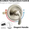 Brushed Nickel Shower Faucet Set with Valve, Shower Kit with Valve and 6 Setting Shower Head, Bathtub Shower Head and Faucet Set 5