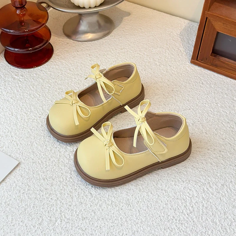 Girls Leather Flat Shoes for Spring Autumn