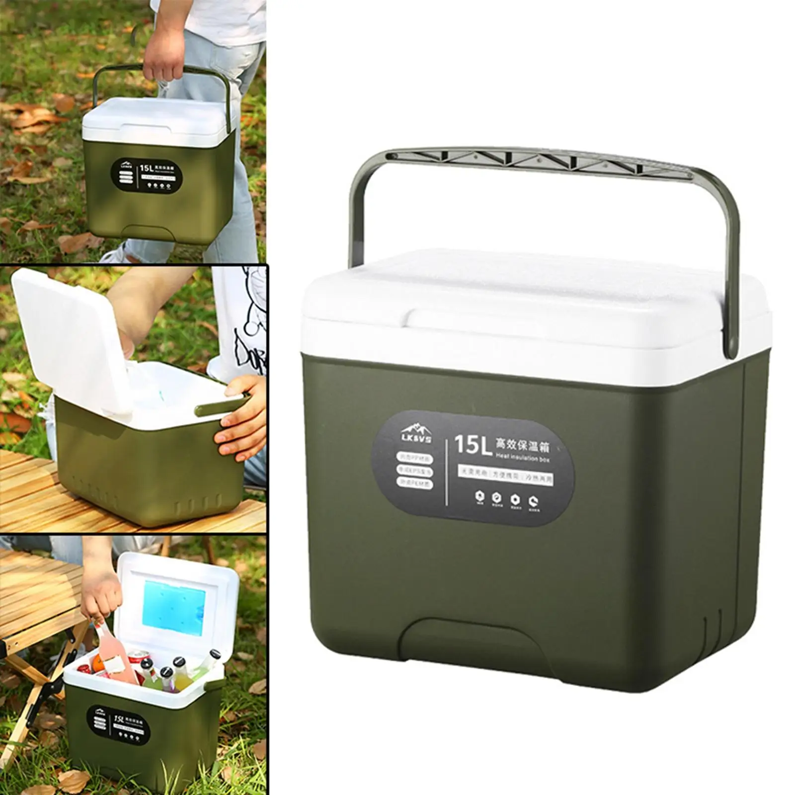 Large Car Refrigerator Car Camping Cooler Box Ice Bucket Mini Fridge Outdoor