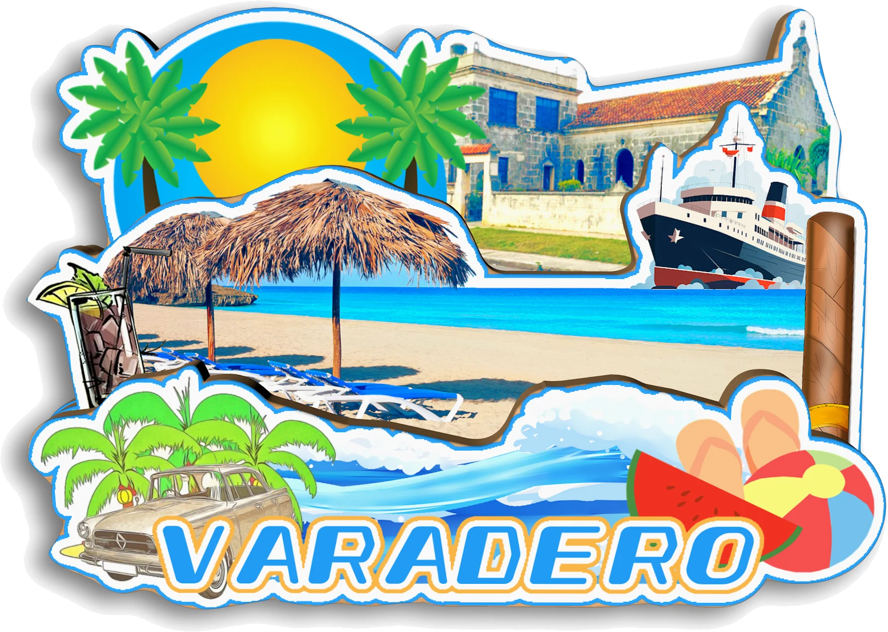 Havana Varadero Santiago Cayo Santa Maria Cuba Fridge Magnet Travel Souvenir Gift Handmade Decorative