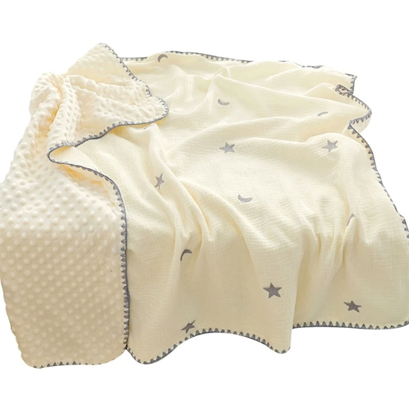 Baby Blanket for Girls Boys Infant Swaddles Cloth Small Quilts with Dotted Backing, Receiving Blanket Bed Crib Accessory