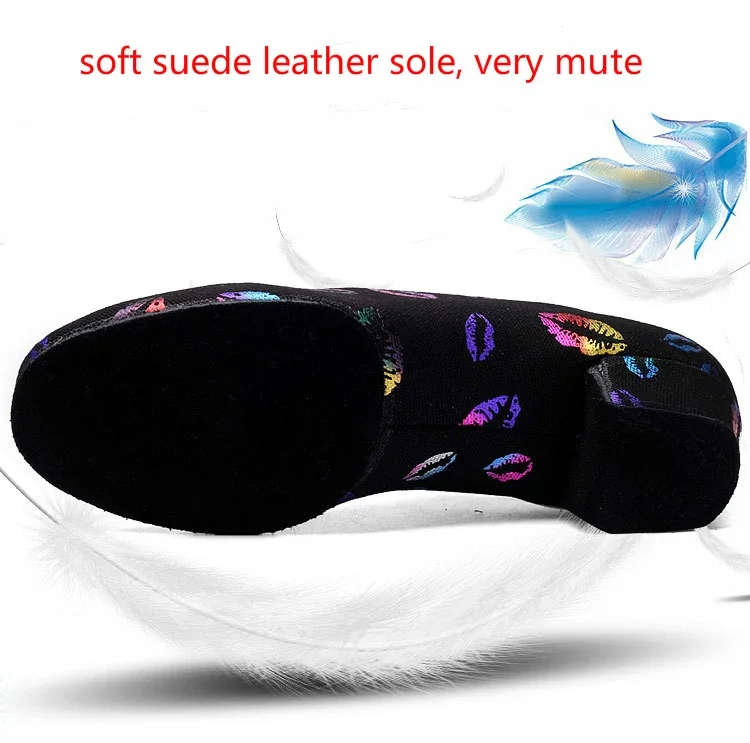 High Heel Dance Shoes Sneakers For Women Ballroom Latin Dance Shoes Kids Adult Size Close Toe 5cm Heel Training Shoes 3.5cm 6