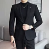 2024 New High-end All-in-one Handsome Wedding Casual Men's Two Button Suit Fashion Boutique Slim Suit Single West Coat  S-5XL 2