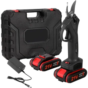 21V Cordless Electric Pruning Shears – 35mm Branch Cutter with 2×7500mAh Batteries, Rechargeable Garden Tree Trimmer 1