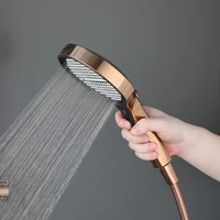 ระบบฝักบัว UIO สีโรสโกลด์ 4 ฟังก์ชั่น, ฝักบัวแบบเรนชาวเวอร์แบบติดผนังพร้อมหัวฉีดแบบมือถือ, ชุดฝักบัวพร้อมชั้นวางเก็บของ 4