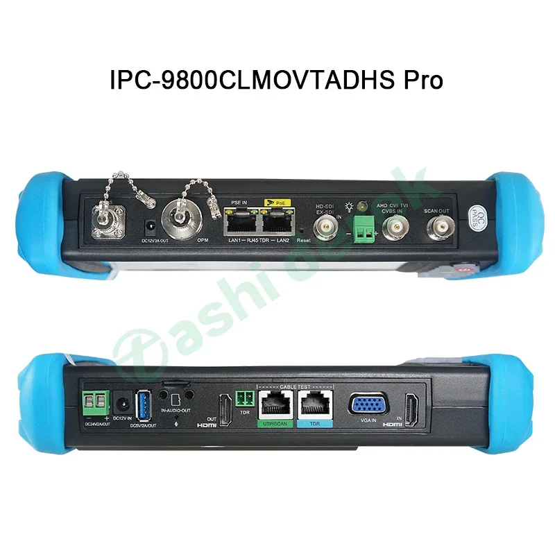 Фото IPC-9800 CLMOVTADHS Pro 7-дюймовый IPS сенсорный экран монитор CCTV тестер HD TVI CVI AHD SDI IP-камеры тестер плюс H.265 8K №3