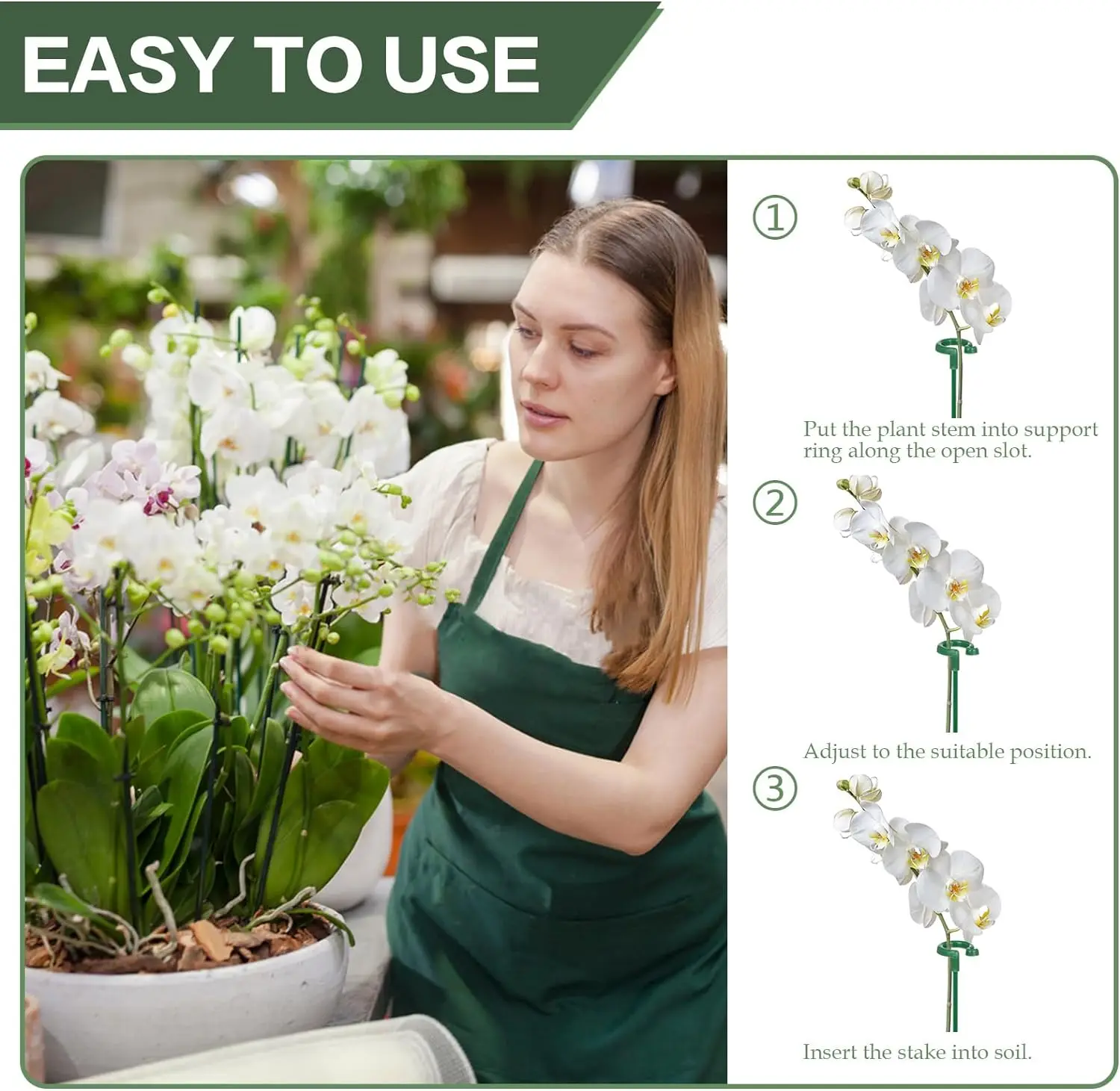 Plant Supports Stand Butterflies Orchid Flower Potted Rods 5/10PCS