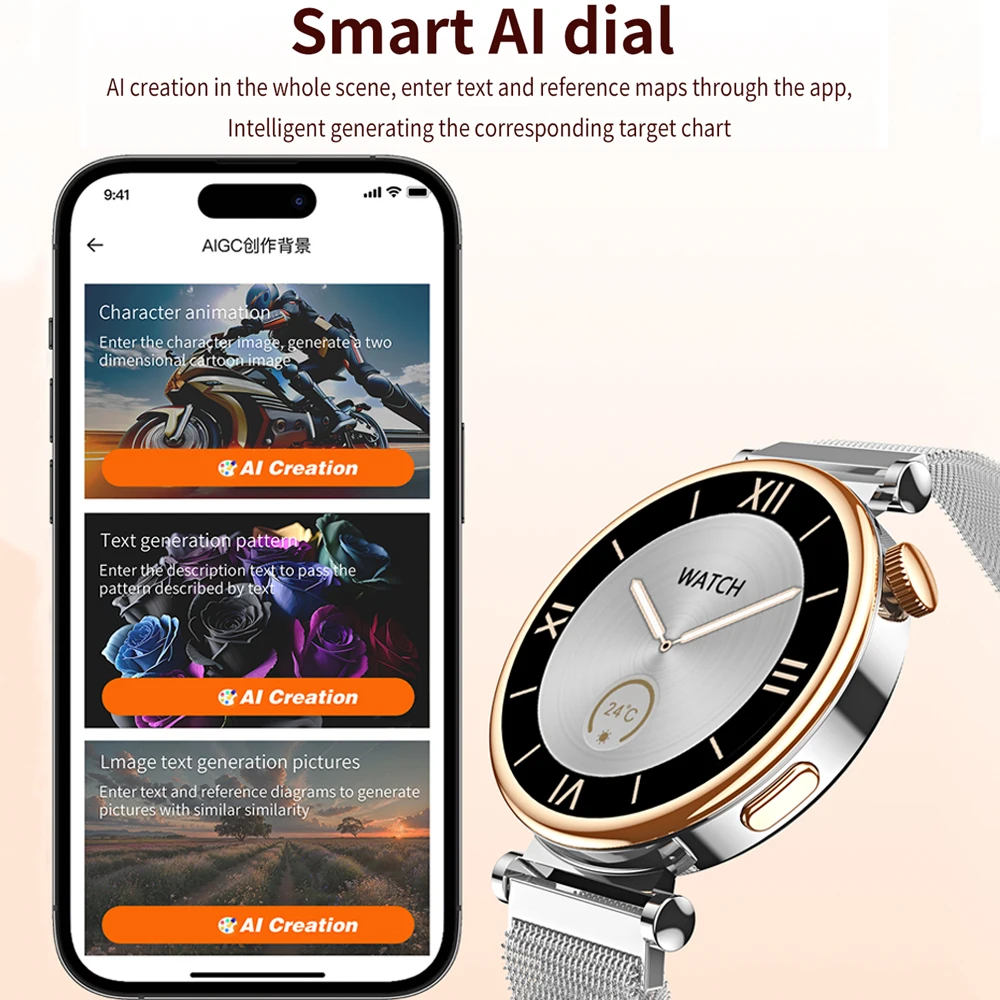 2024   ȭ Ʈ ġ ġ, GPS ƮϽ Ʈ ħ Ʈġ, 1.36 ġ AMOLED 360x360 HD ũ, 41mm ġ 4