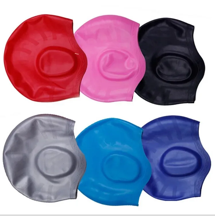Soft Comfortable Silicone Swimming Cap Unisex Adult Ear Protection Non Slip Water Shock Resistant Sports Shoes And Accessories