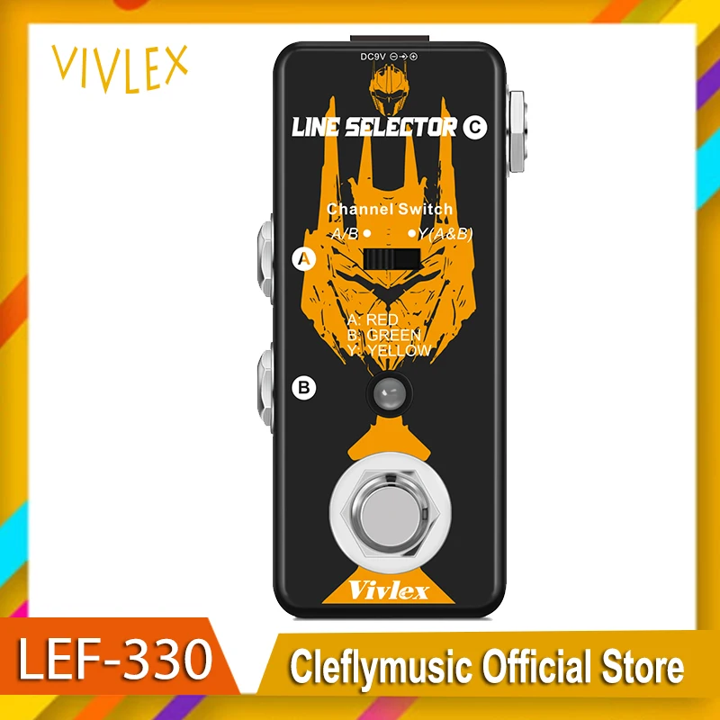 

VIVLEX Line Selector Pedal AB Switch ABY Line Selector Bidirectional Transmission Anti-slip Support A/B or A and B Modes