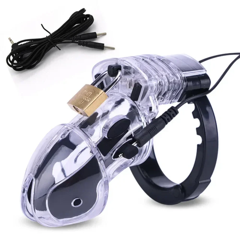 Electric Shock Bdsm Cock Sheath Ball Stretcher E-stim Penis Ring Glans Testicle Loops Massage Electro Sex Toy for Men Host Cable electro sex toys electric sex toys penis rings
