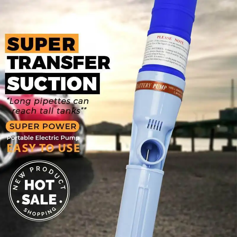 Portable Electric Pump Upgrade HandHeld Liquid Transfer Siphon Pump Battery Powered Car Vehicle Fuel Gas Water Oil Suction Pumps liquid transfer pump