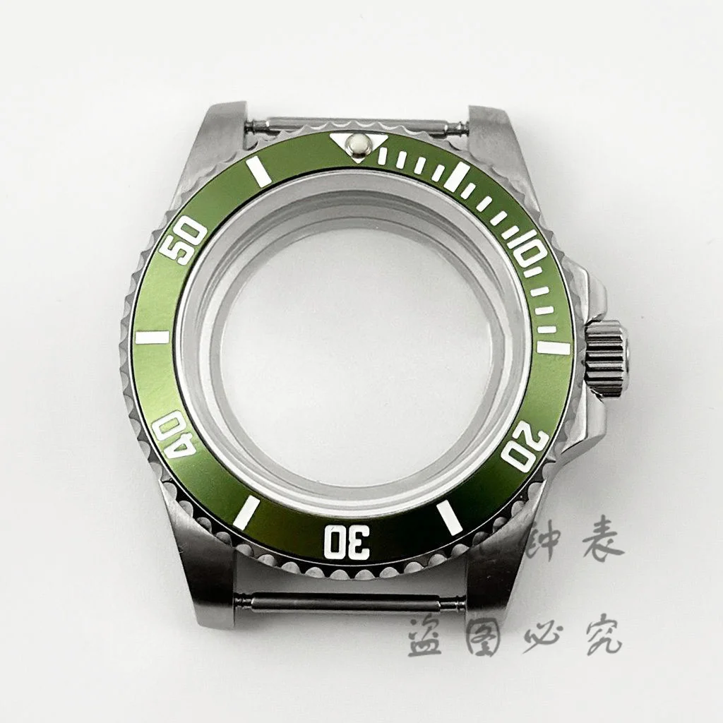 High-Quality 40MM GMT Watch Case with Aluminum Bezel, Stainless Steel Finish