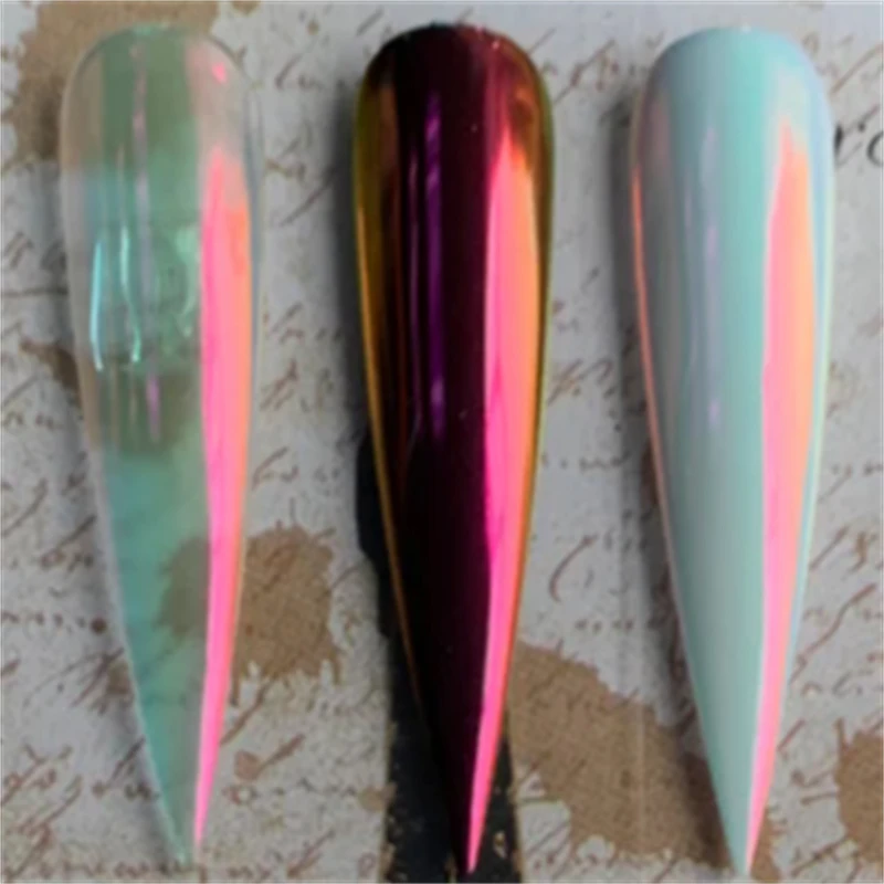 BOKO Net 0.3g Aurora Neon Unicorn Chrome Pigment 3D Chameleon Mermaid Mirror Effect Glitter Powder INS Shining Rainbow