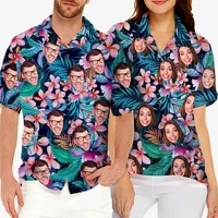 Full Print Custom Photo Hawaii Shirts Family Personalized Custom Face Unisex Hawaiian Beach Shirt Gift For Family Members 1