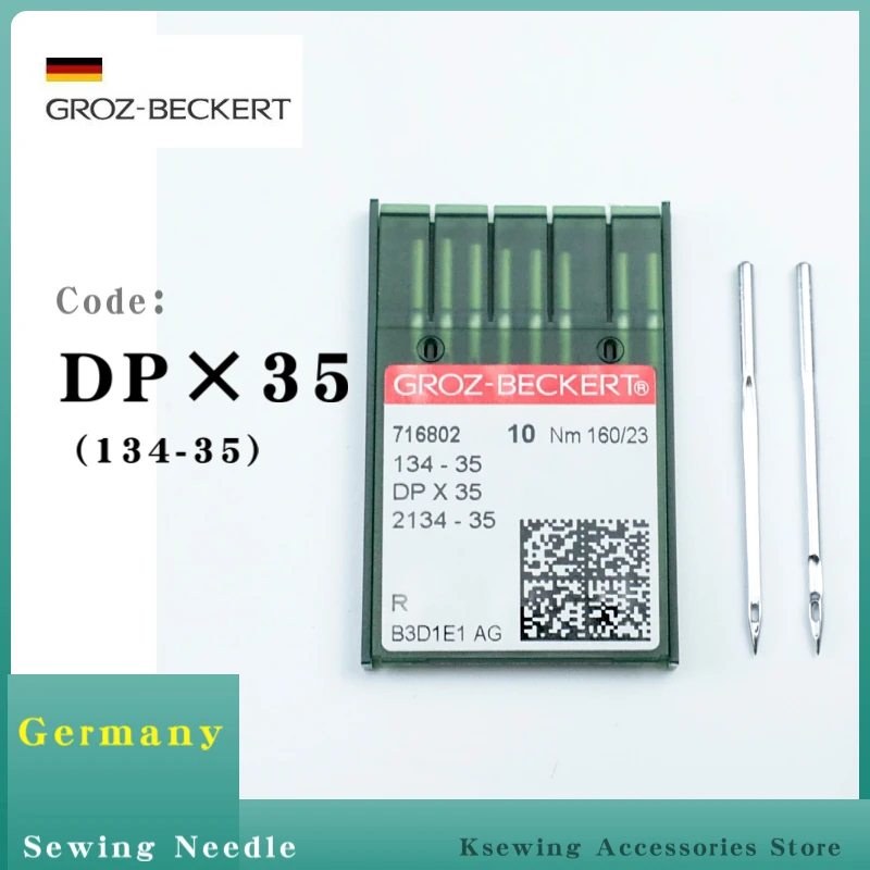 

10PCS DPX35 Groz-Beckert For Industrial Sewing Machine Needles 134-35 2134-35 Fit Leather Fabric PFAFF & ADLER