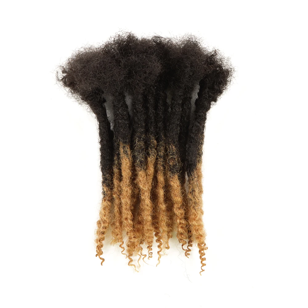 Orientfashion Textured Coiled Tips Curly Ends Locs Human Hair Extensions Natural Black Small Size 0.6cm
