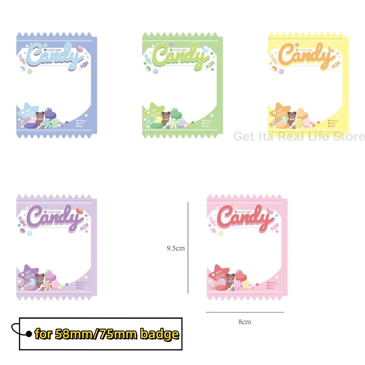 Italife Anime Badge Card Keychain Candy Bag Hanger for Pin Card Dolls Itabag Decoration Accessories Clear Protective Cover H313