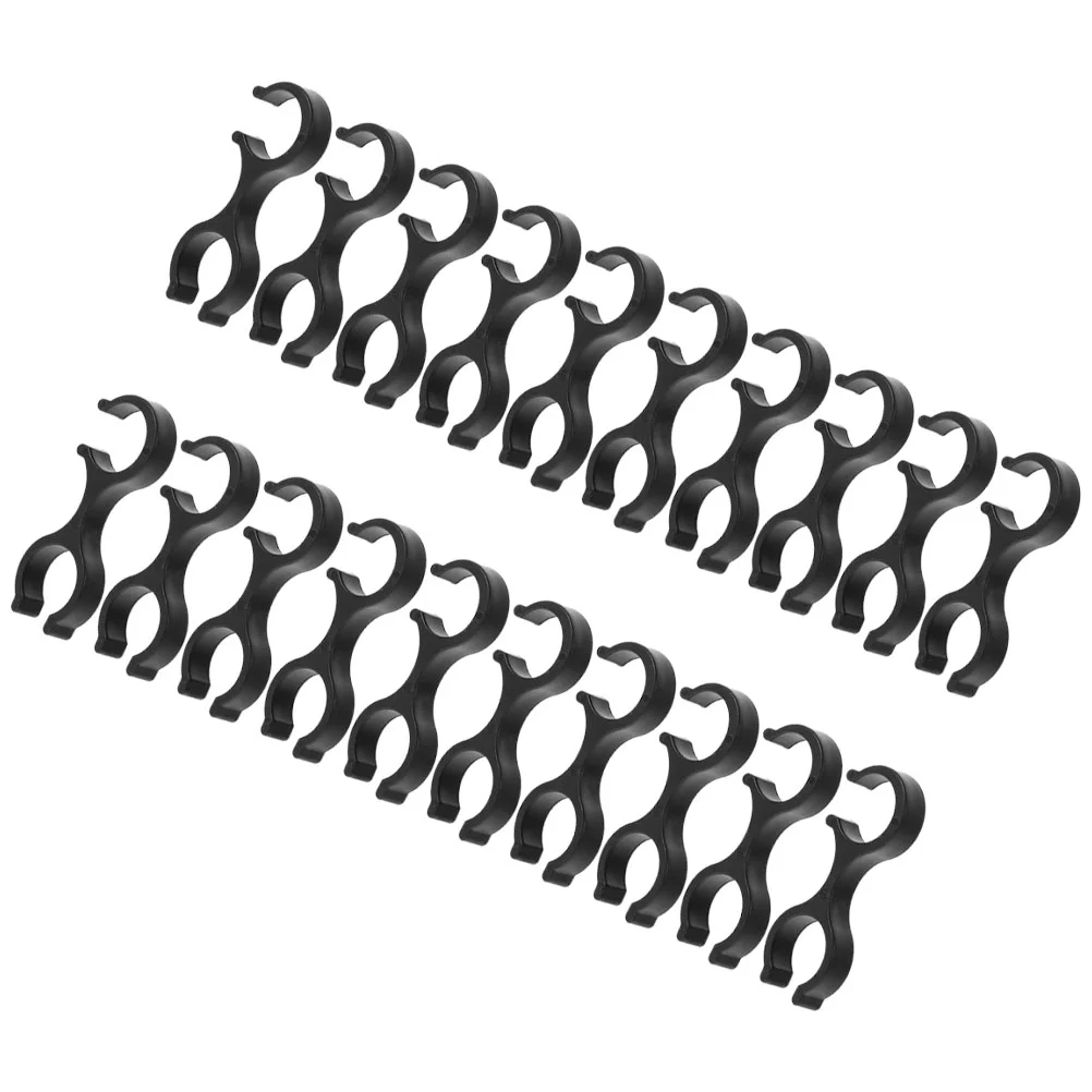 

20 Pcs Carabiner Alpenstock Accessories Plastic Clips Pole Connecting Buckle Hiking