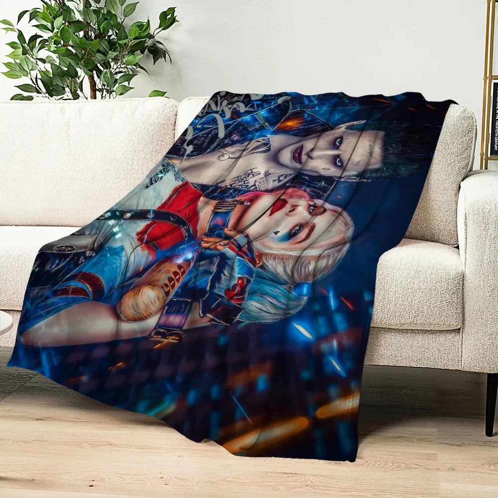 COOL H-Harley Q-Quinn Printed comfortable and soft sofa, living room bed, bedroom blanket suitable for travel and gifts 5
