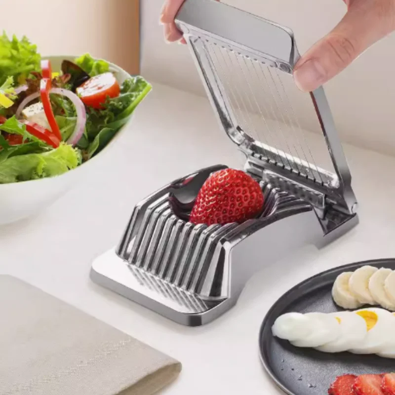 Heavy duty aluminum egg slices, strawberry slices, stainless steel wire, multiple egg slices, soft fruit for hard eggs