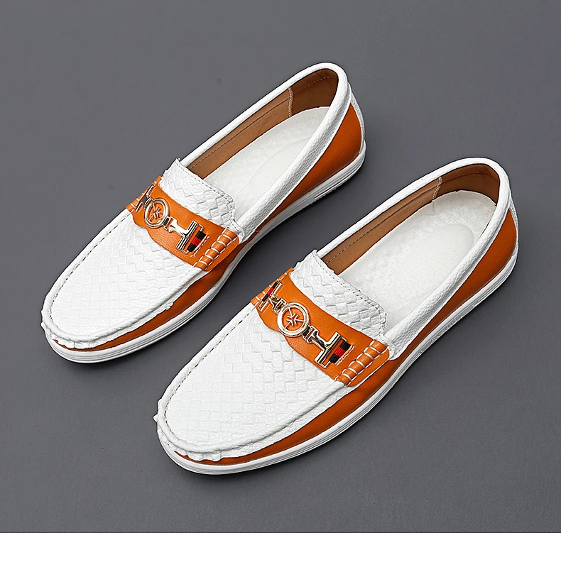 Herren-Freizeitschuhe aus Leder, luxuriöses Design, leichte Herren-Loafer, Mokassins, atmungsaktiv, rutschfest, Fahrschuhe, Übergröße 38–47 – Detail 24