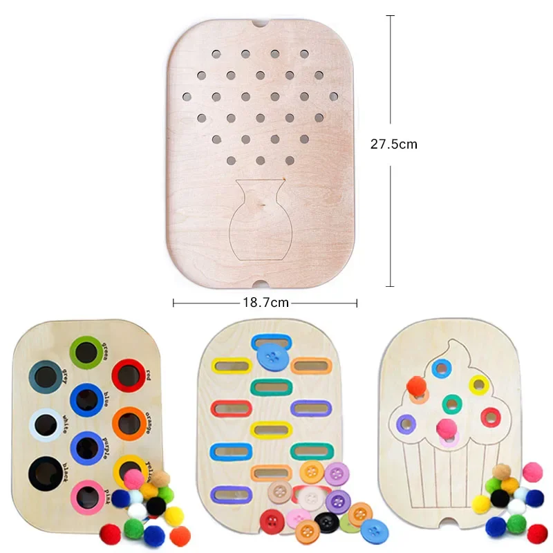 Acheter Plateau sensoriel pour enfants, jeu de Table, carreaux en bois,  Interaction Parent-enfant, jouets d'éducation précoce Montessori, jouets  éducatifs pour enfants