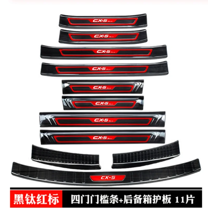 

Защита для заднего бампера автомобиля, Накладка на порог/задний порог для Mazda порог дверь CX5 2017 2018 2019 2020, автомобильный Стайлинг 2-го поколения