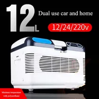 Réfrigérateur 12L voiture et maison réfrigérateur à double usage petit réfrigérateur froid et chaud réfrigérateur à double énergie 1