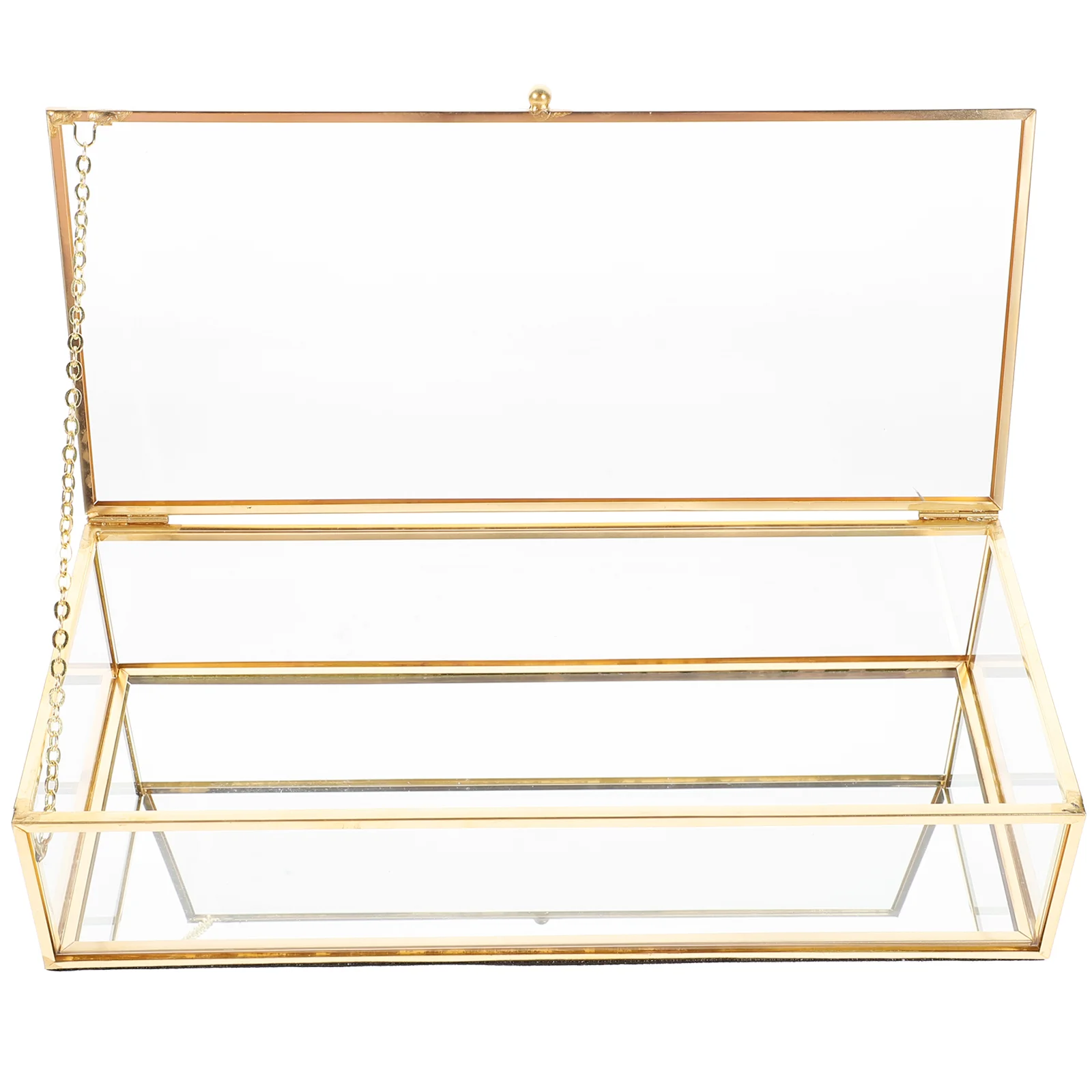 

Glass Jewelry Box Jewelry Keepsake Square Box Vintage Necklace Jewelry Organizer Case