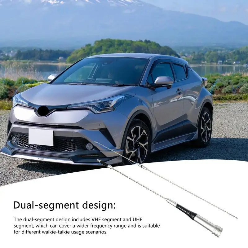 Dual Band Mobile Antenna SG7500 Double Section Antenna Topper Auto Antenna Replacement For Off-Road Vehicles FM Radio Antenna