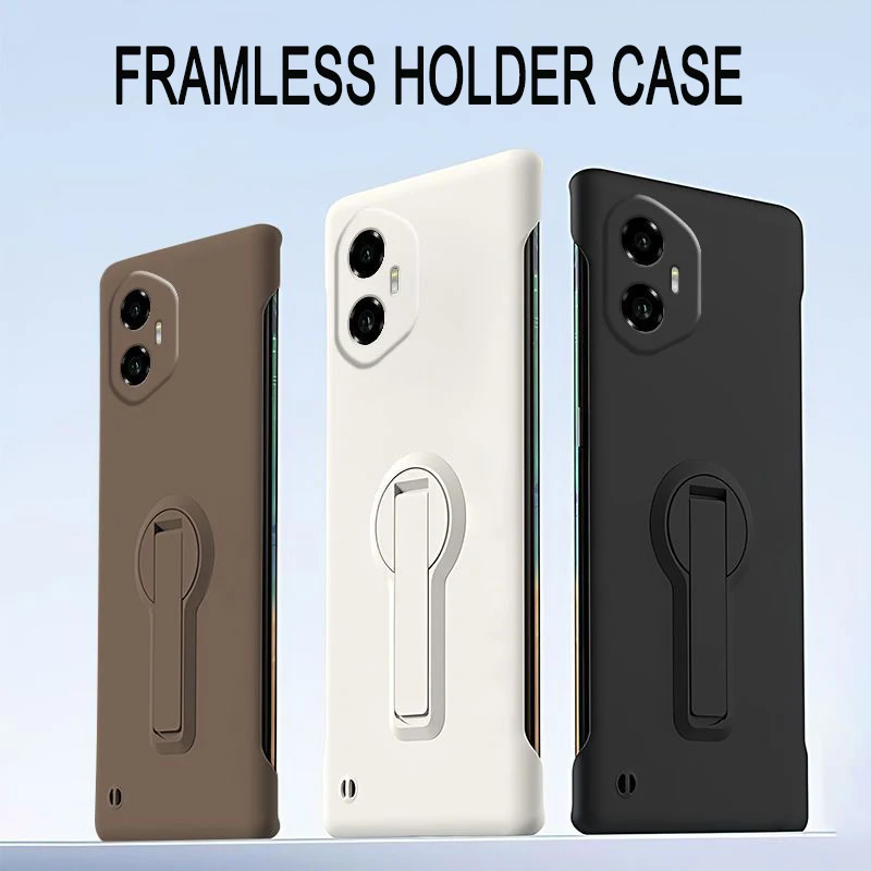 Ultra-Thin Frameless Phone Case with Holder - Premium Protection Cover