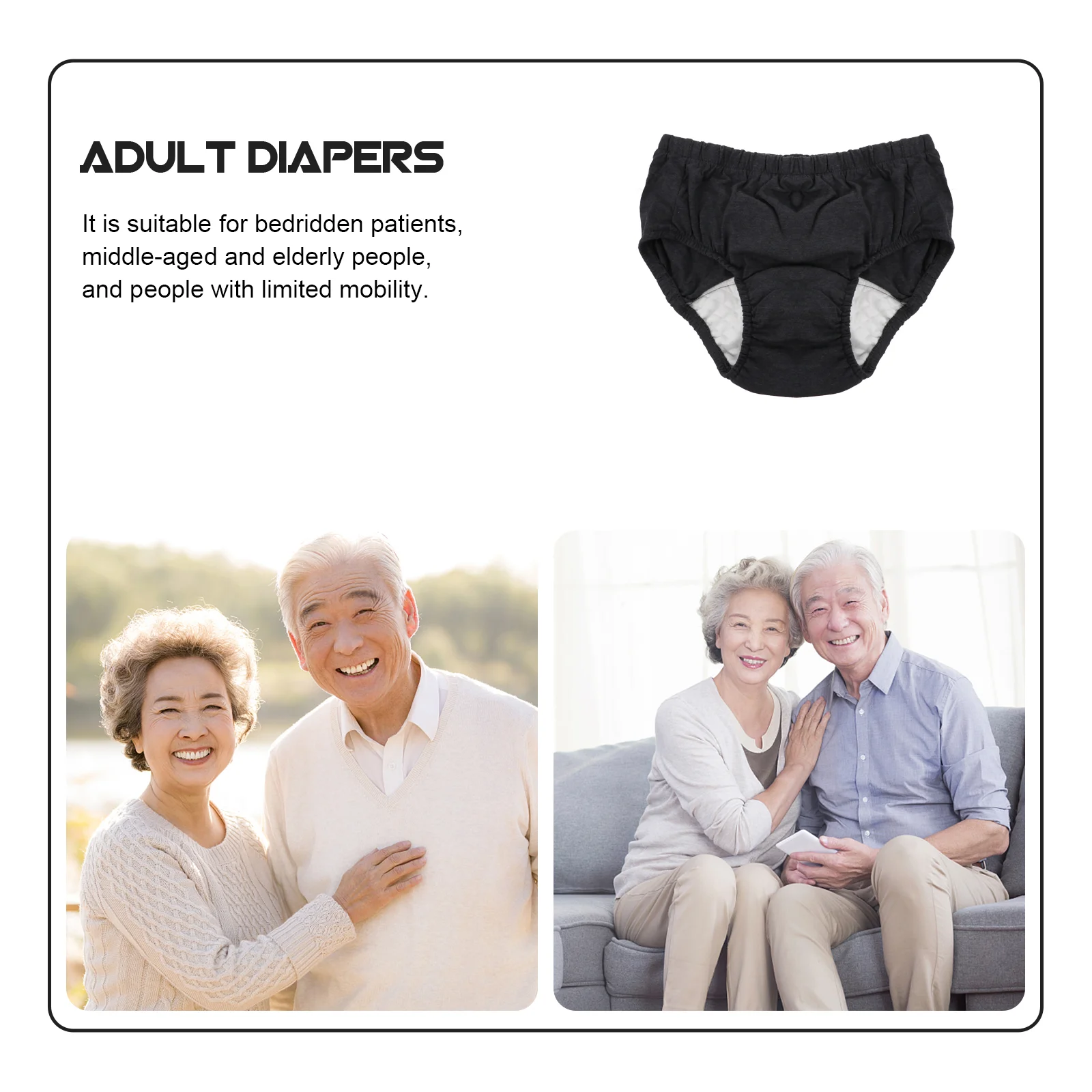Waterproof Pants Diaper Skirt Creative Incontinence Women's Reusable for Adults Elderly Urinary Care Washable 6
