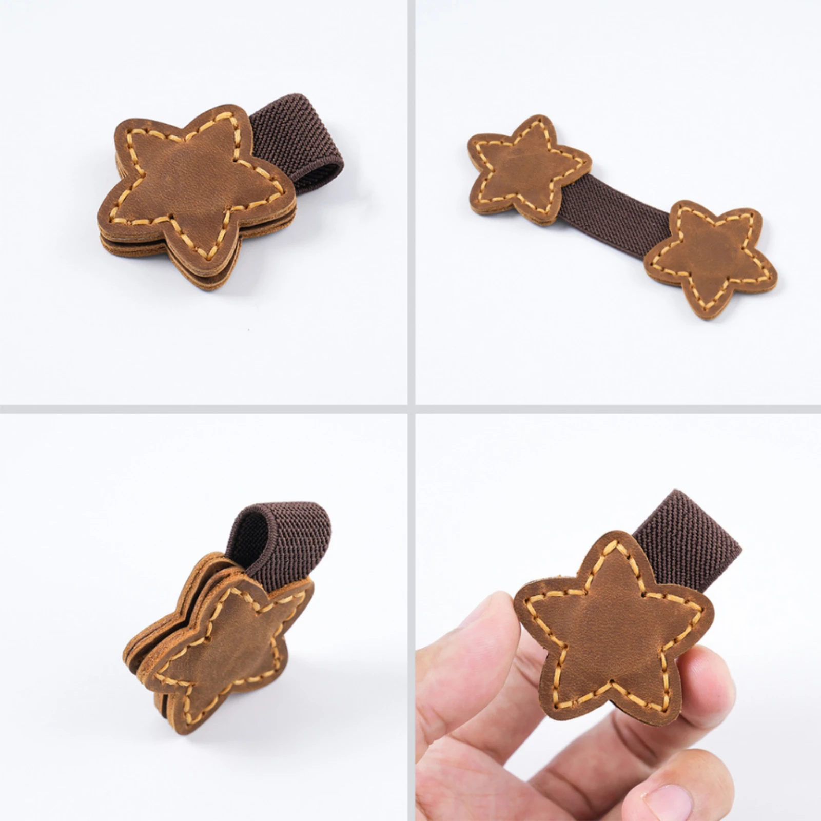Genuine Leather Magnetic Bookmark Clip Multifunctional Book Markers Holder Accessory Double-Sided Book Pages Divider Stationery 3