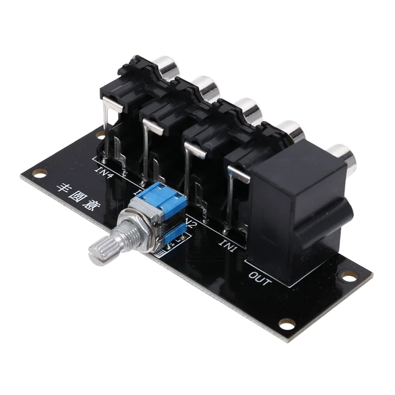

Audio Signal Switch Input Selection Board RCA 4 Ways Audio Source Signal Relay Selector Switching Board For Home Theater
