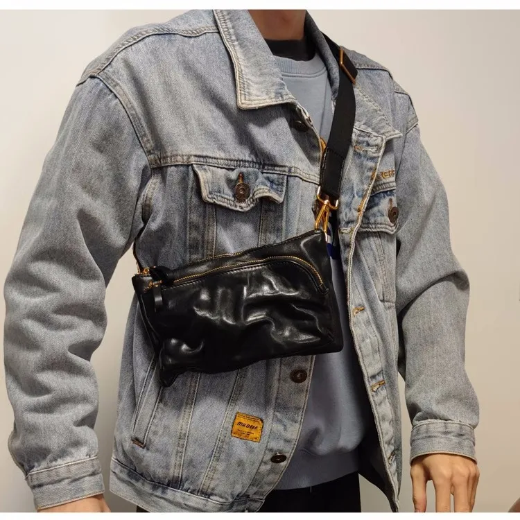 AETOO Neue Vintage Herren Brusttasche pflanzlich gegerbte Hauptschicht Leder Umhängetasche Leder lässige Mode Rucksack Hand – Detail 30