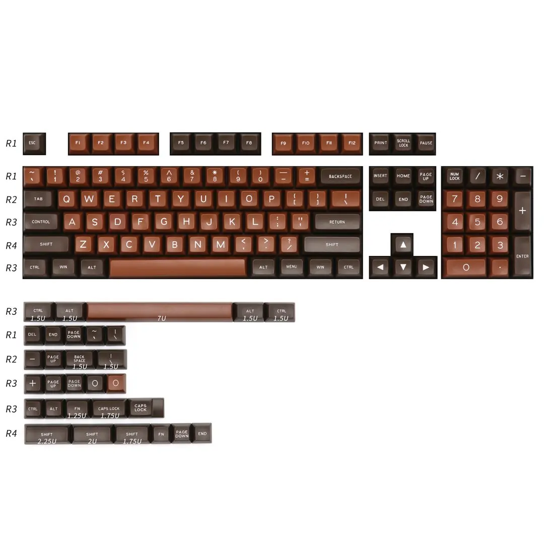 Maxkey Chocolate Sa Profile Keycaps Doubleshot Abs For Mechanical 