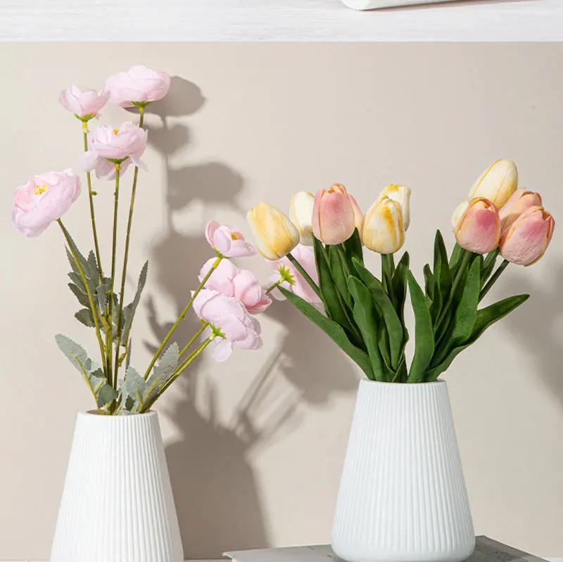 Elegant Nordic Flower Vase Durable Plastic Vase Ornaments, Flower Arrangement, Home Living Room Decoration,  Flower Creative Art