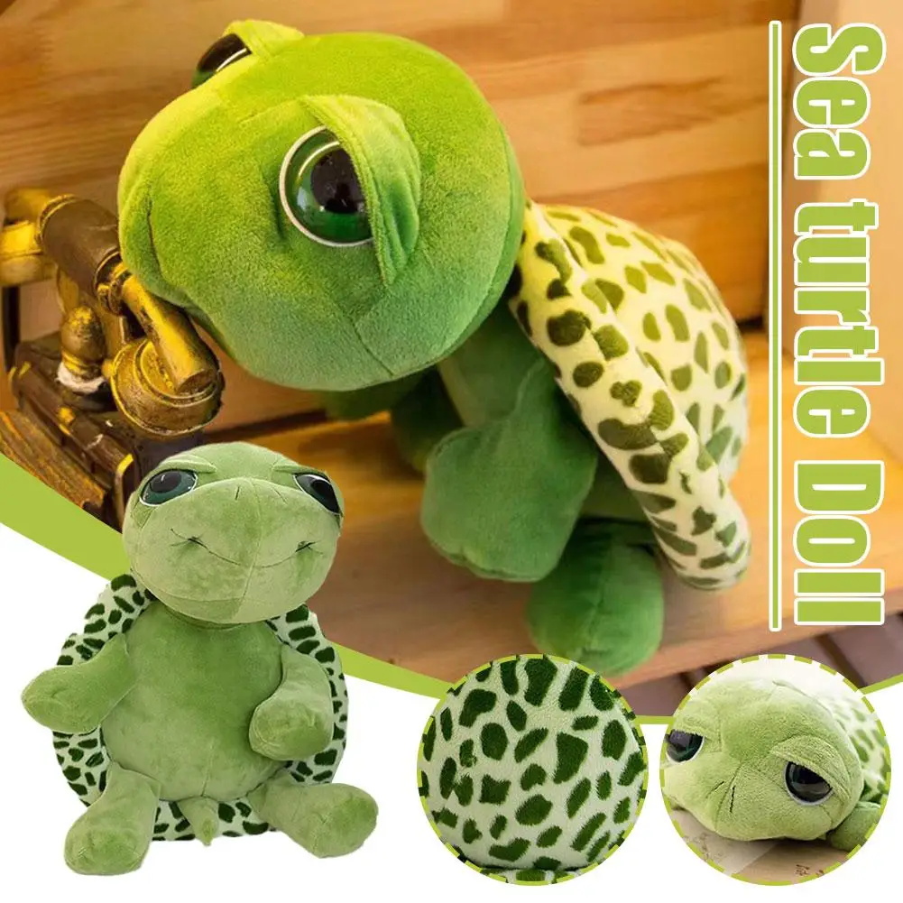 

20cm Lovely Big Eyes Tortoise Soft Stuffed Animal Cushion Soft Small Sea Turtles Dolls For Kids Gift Sea Turtle Dolls Y0S8