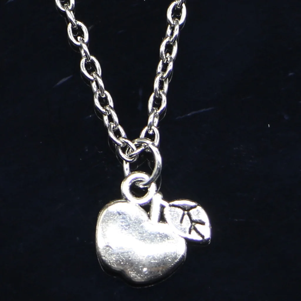 

20 шт. Новое модное ожерелье 10x10 мм Подвески в виде яблока короткое длинное ожерелье для женщин и мужчин Подарочное ювелирное изделие чокер