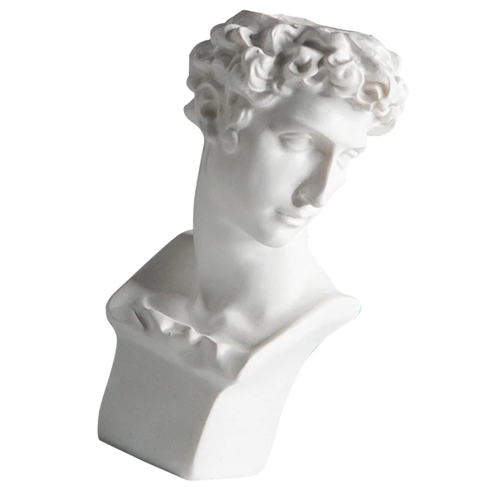 

Resin David Statue Makeup Holder Greek Statue Pen Holder Decorative Pen Container