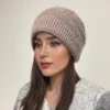 1pc Knit Hat With Lining, Women's Warm Ear Protection Winter Hat, Fashionable All-Match Design Suitable For Daily Wear And Skiin 5
